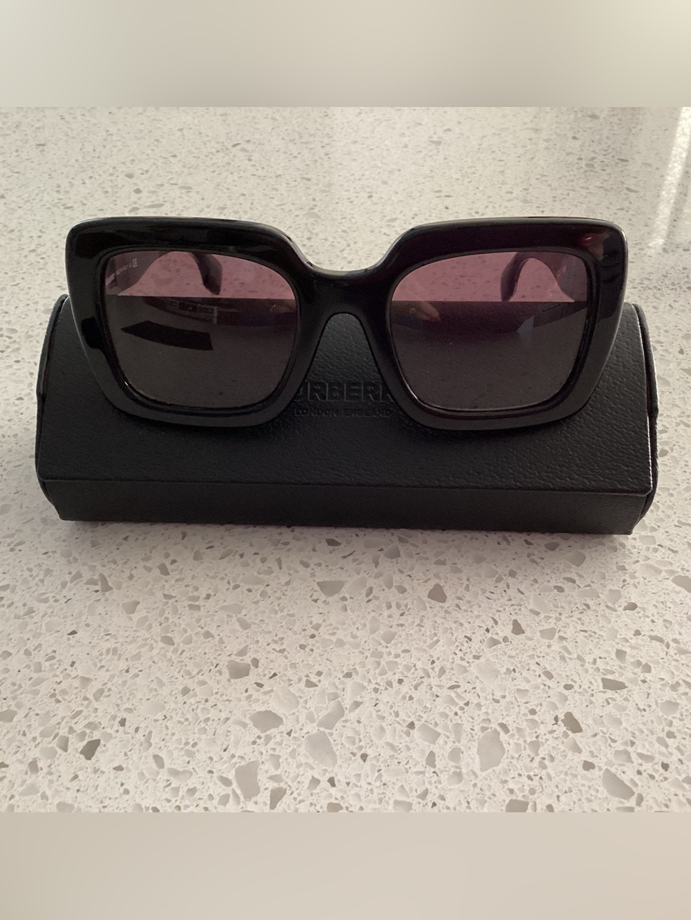Burberry Black Frame Sunglasses with darkLenses
